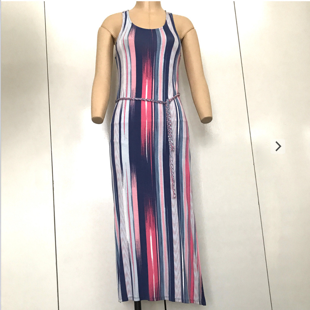 New Jessica Simpson long striped sleeveless dress